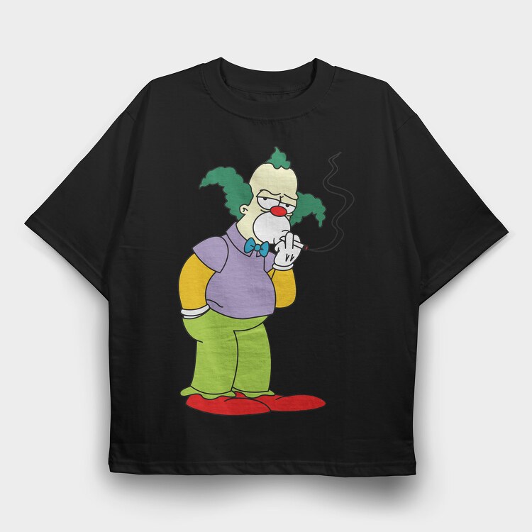 Krusty the Clown, Tricou Oversize Barbati (Unisex)