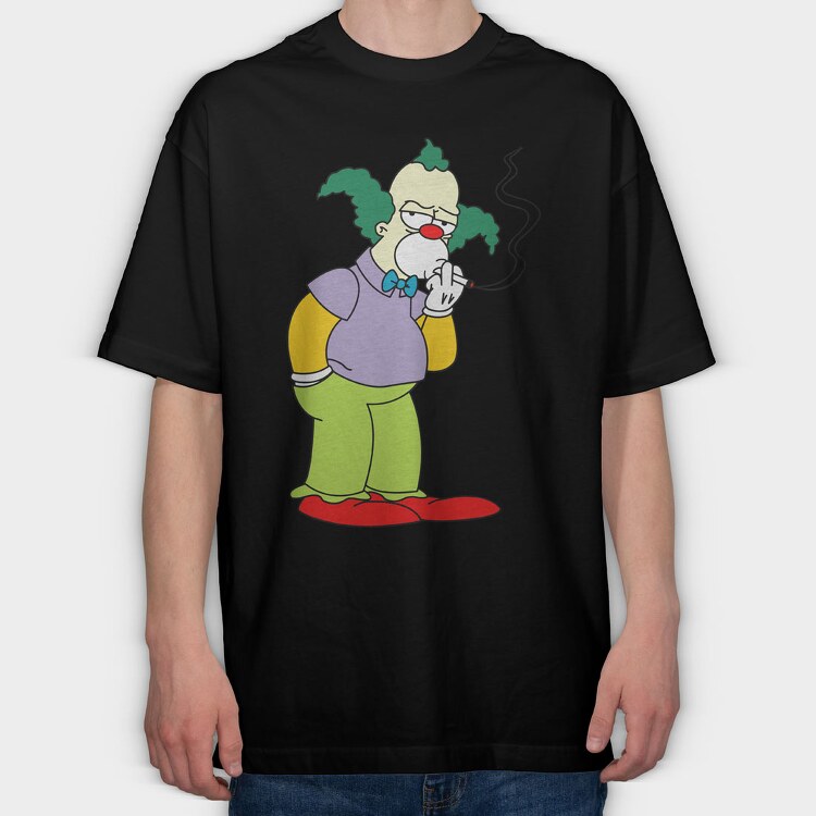 Krusty the Clown, Tricou Oversize Barbati (Unisex)