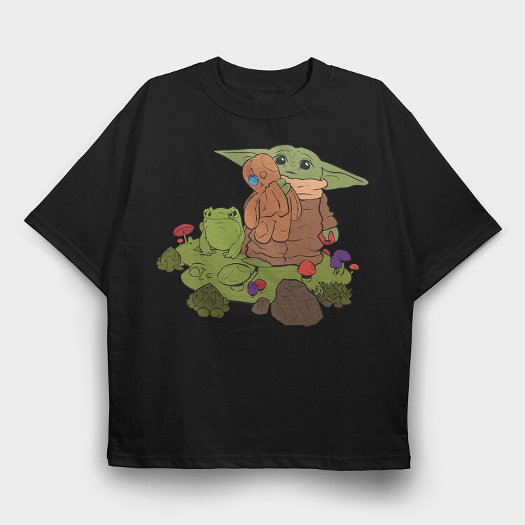 Baby Yoda 16, Tricou Oversize Barbati (Unisex)
