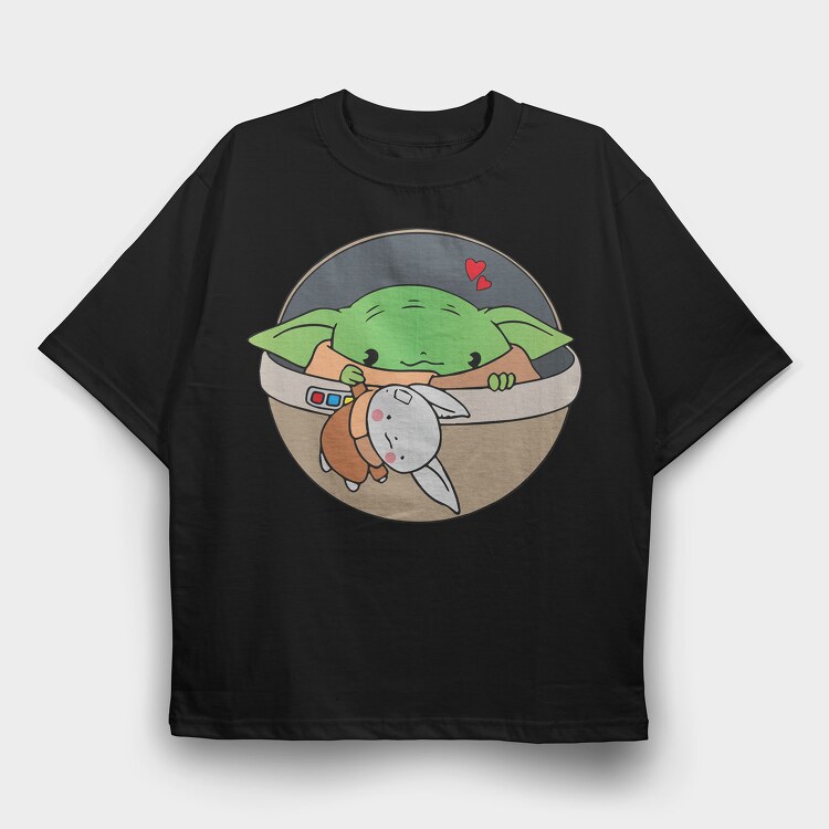 Baby Yoda 21, Tricou Oversize Barbati (Unisex)