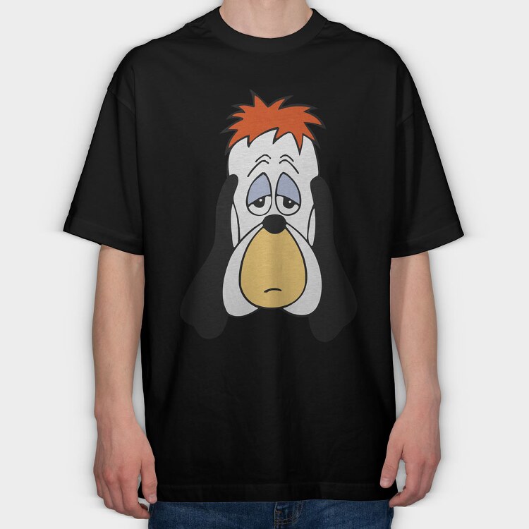 Cartoon Retro Droopy 1, Tricou Oversize Barbati (Unisex)
