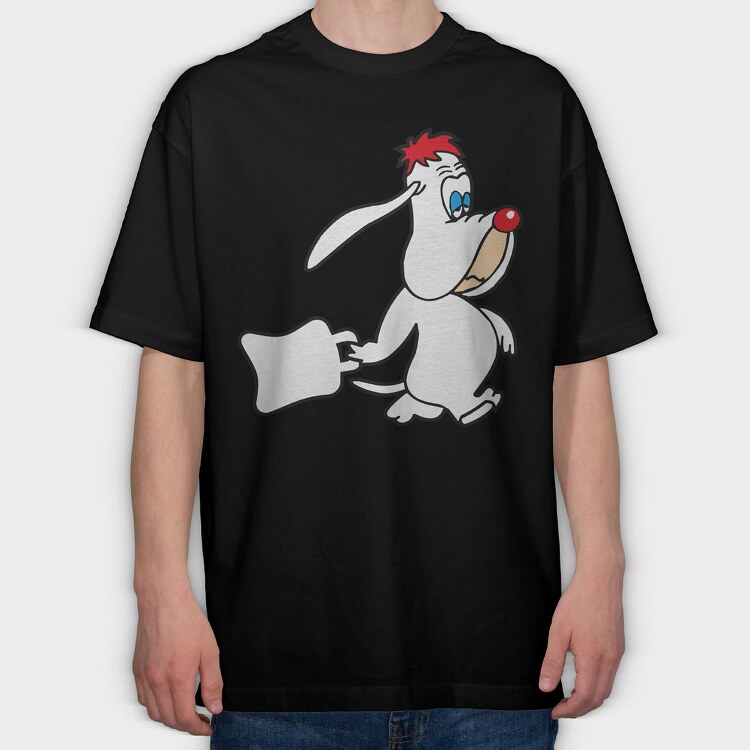 Cartoon Retro Droopy 2, Tricou Oversize Barbati (Unisex)