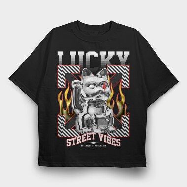 Lucky 2, Tricou Oversize Barbati (Unisex)