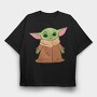 Baby Yoda 3, Tricou Oversize Barbati (Unisex)