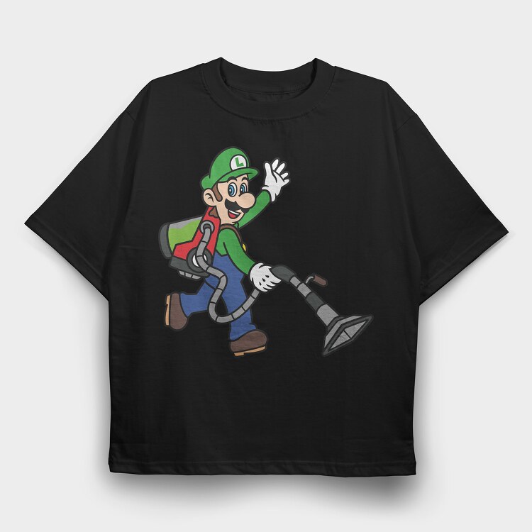 Luigi Poltergust, Tricou Oversize Barbati (Unisex)