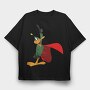 Cartoon Retro Duck Dodgers 6, Tricou Oversize Barbati (Unisex)