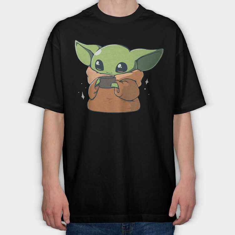Baby Yoda 8, Tricou Oversize Barbati (Unisex)