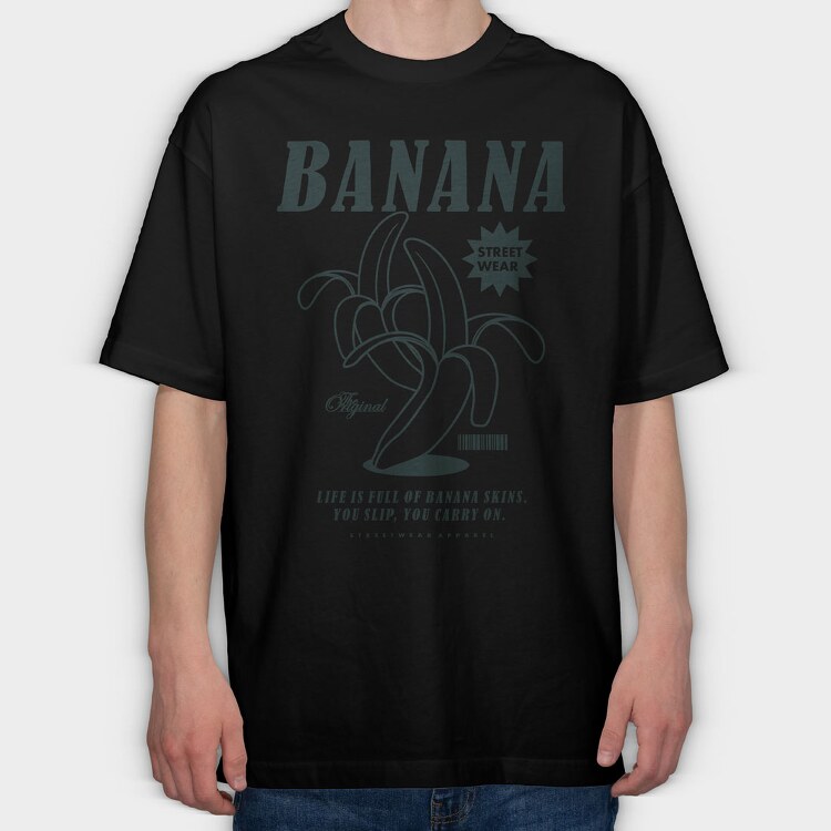 Banana 1, Tricou Oversize Barbati (Unisex)