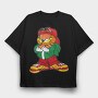 Cartoon Retro Garfield 2, Tricou Oversize Barbati (Unisex)