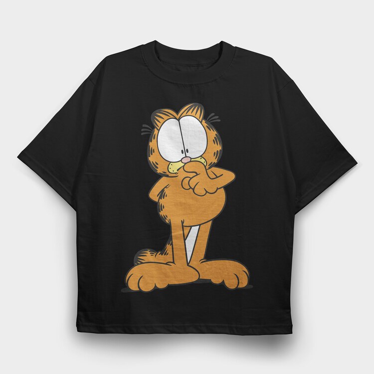 Cartoon Retro Garfield 5, Tricou Oversize Barbati (Unisex)