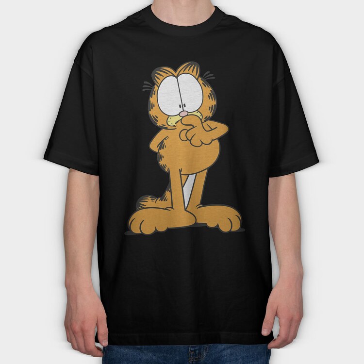 Cartoon Retro Garfield 5, Tricou Oversize Barbati (Unisex)