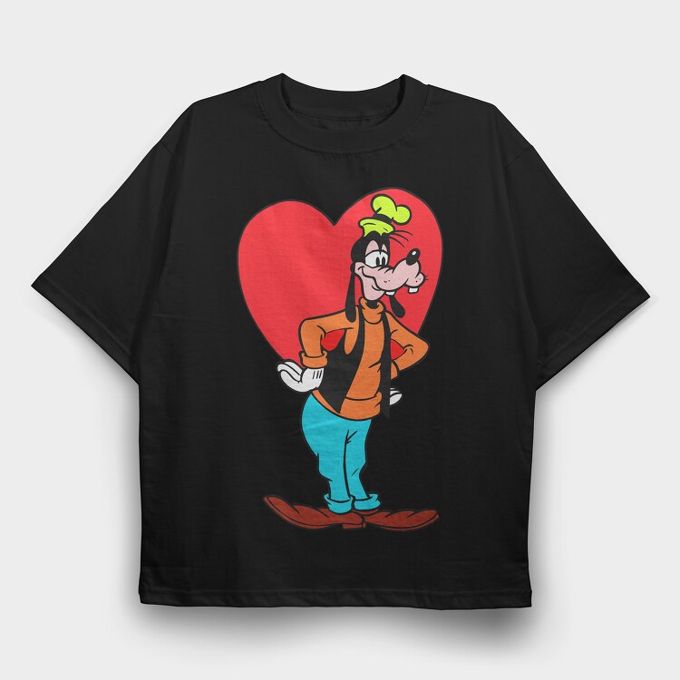 Cartoon Retro Goofy 2, Tricou Oversize Barbati (Unisex)