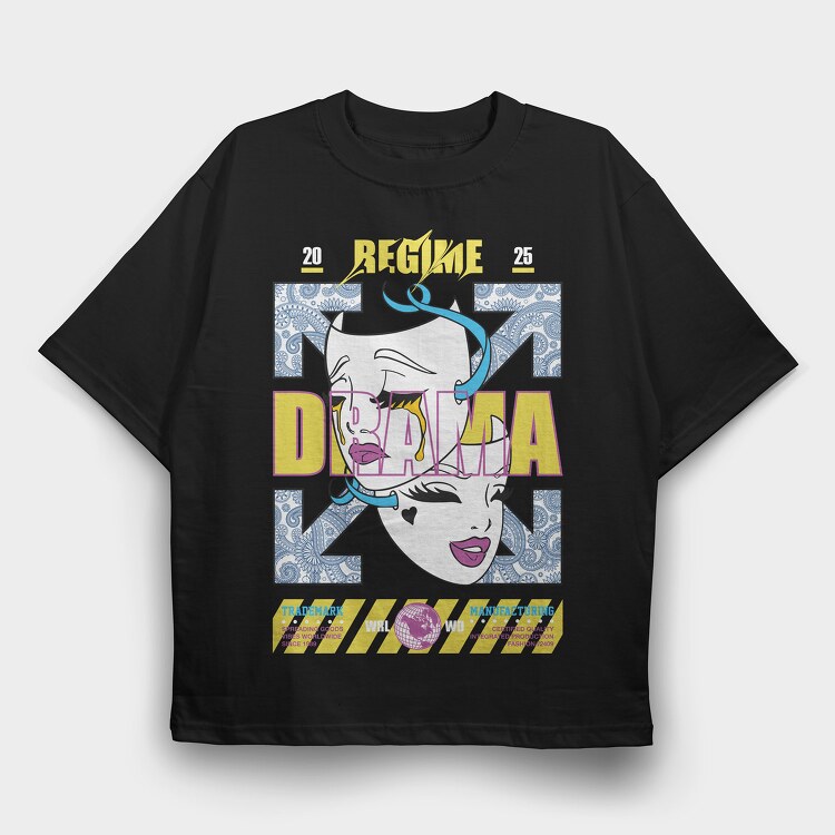 Drama 1, Tricou Oversize Barbati (Unisex)