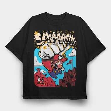 Mario Smaash, Tricou Oversize Barbati (Unisex)