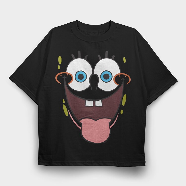 SpongeBob face 3, Tricou Oversize Barbati (Unisex)