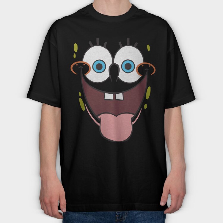 SpongeBob face 3, Tricou Oversize Barbati (Unisex)