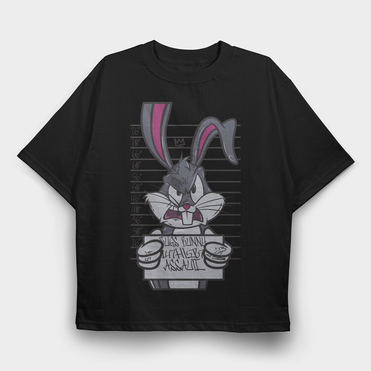 Prisoner Bugs Bunny, Tricou Oversize Barbati (Unisex)