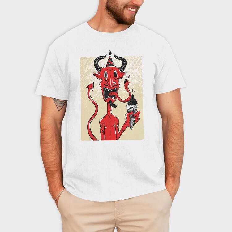 Devil Ice Cream, Tricou Barbati (Unisex)
