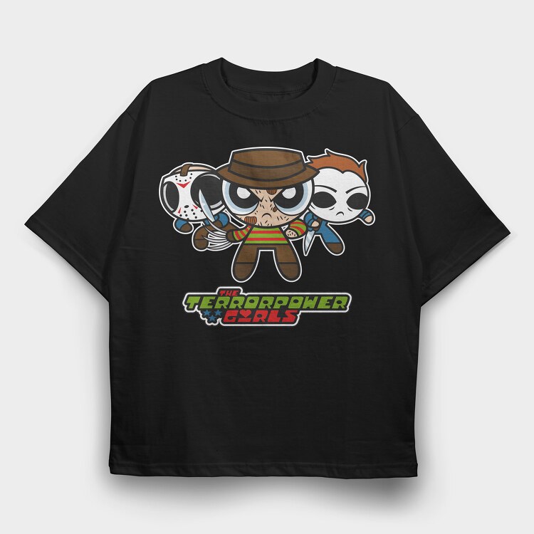 The Powerpuff Girls Terror, Tricou Oversize Barbati (Unisex)