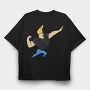 Cartoon Retro Johny Bravo 3, Tricou Oversize Barbati (Unisex)