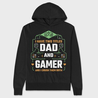 Dad Gamer, Hanorac Oversize Barbati (Unisex)