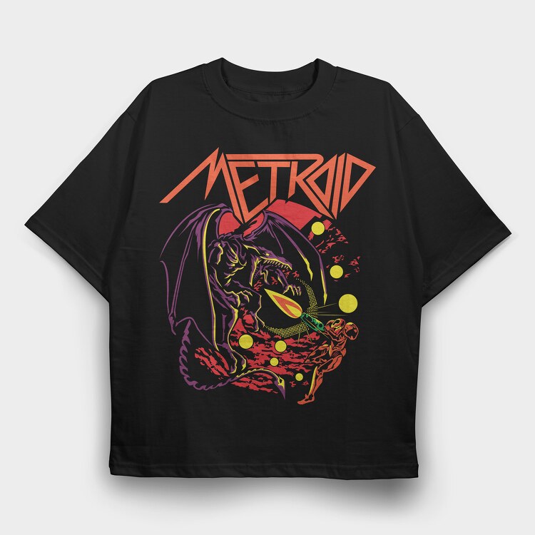 Metroid, Tricou Oversize Barbati (Unisex)
