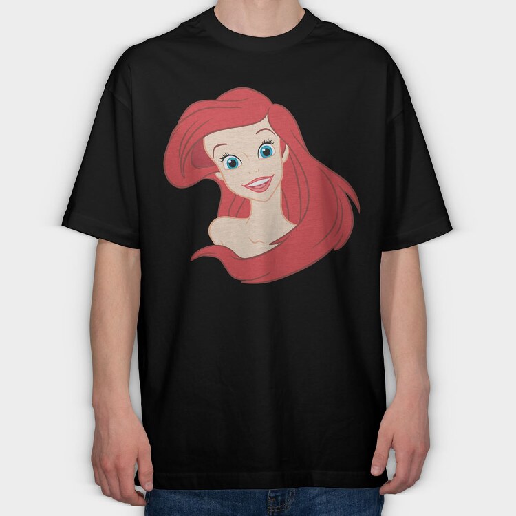 Cartoon Retro La Sirenta 1, Tricou Oversize Barbati (Unisex)