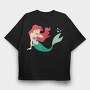 Cartoon Retro La Sirenta 2, Tricou Oversize Barbati (Unisex)