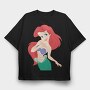 Cartoon Retro La Sirenta 3, Tricou Oversize Barbati (Unisex)