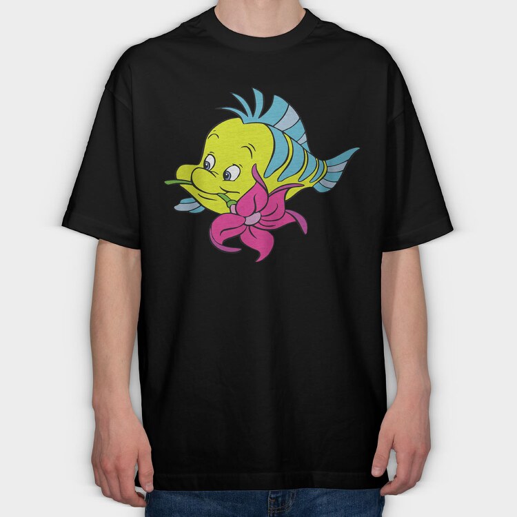 Cartoon Retro La Sirenta 5, Tricou Oversize Barbati (Unisex)