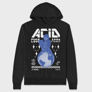 Acid Fuck Love 1, Hanorac Oversize Barbati (Unisex)