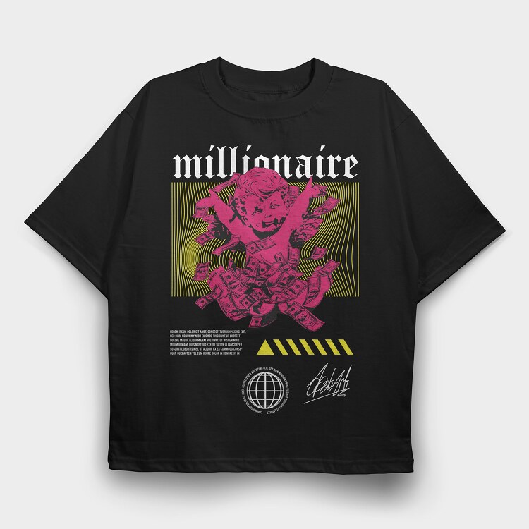 Millionaire 2, Tricou Oversize Barbati (Unisex)