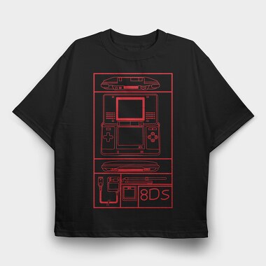 Retro Gaming 8 Bit, Tricou Oversize Barbati (Unisex)