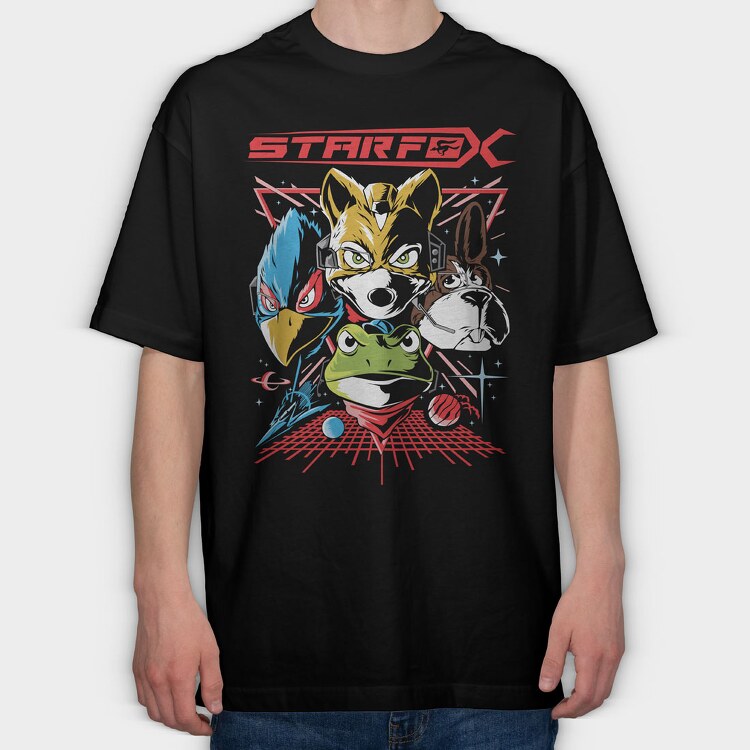 Star Fox, Tricou Oversize Barbati (Unisex)