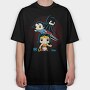 Batman Superman Wonder Woman Comics, Tricou Oversize Barbati (Unisex)