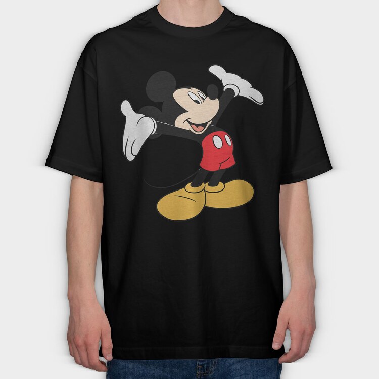 Cartoon Retro Mickey Mouse 6, Tricou Oversize Barbati (Unisex)