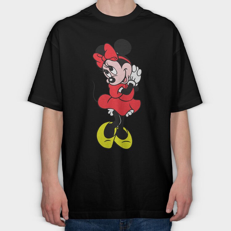 Cartoon Retro Minnie 1, Tricou Oversize Barbati (Unisex)