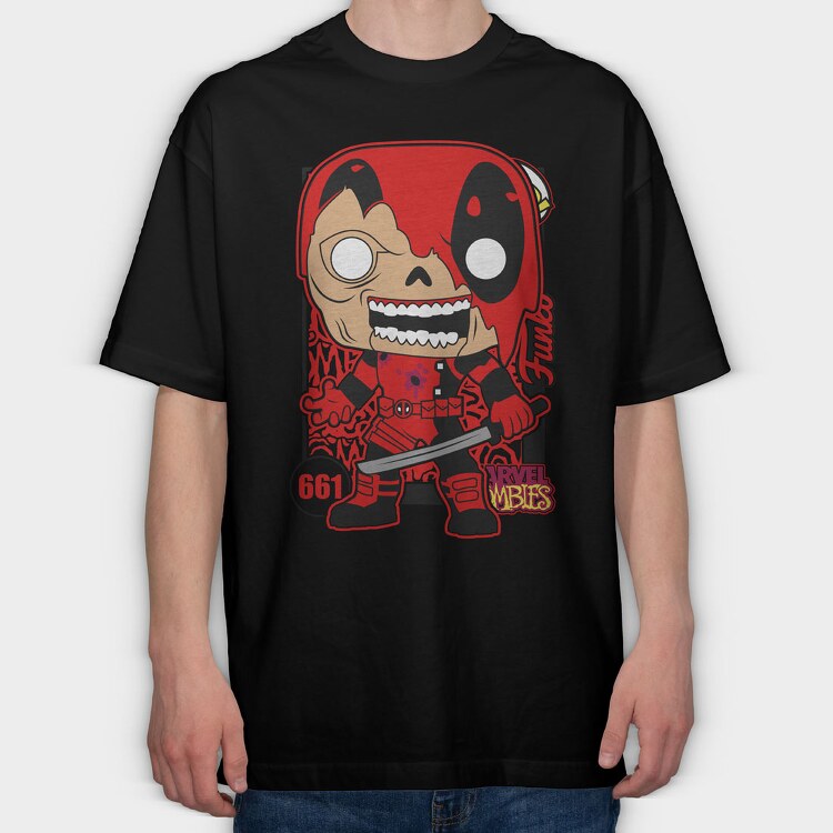 Funko Marvel Zombies deadpool, Tricou Oversize Barbati (Unisex)