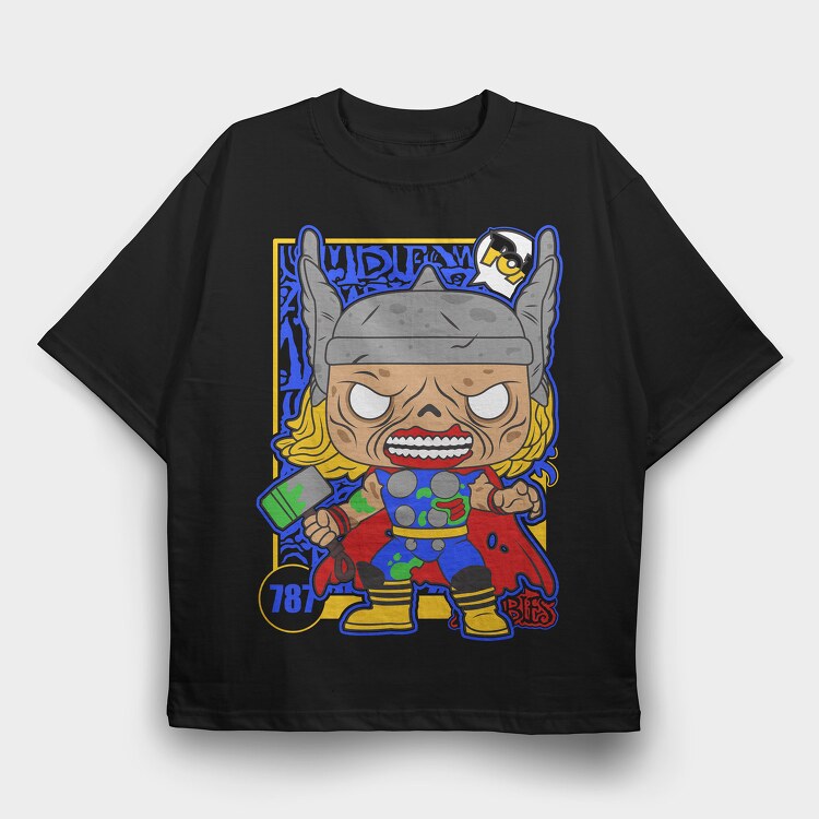 Funko Marvel Zombies Thor, Tricou Oversize Barbati (Unisex)