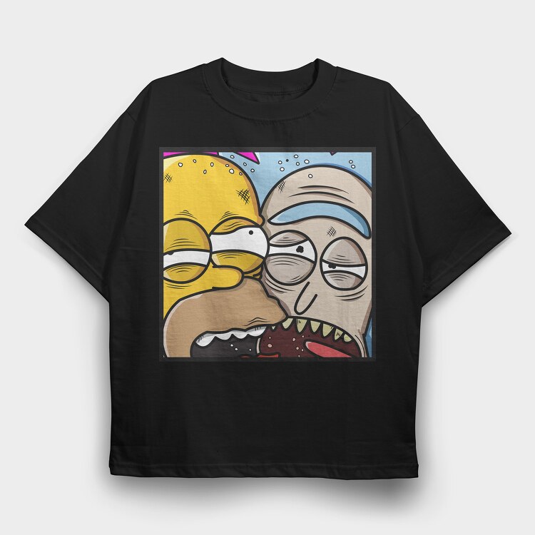 Rick and Morty 3, Tricou Oversize Barbati (Unisex)