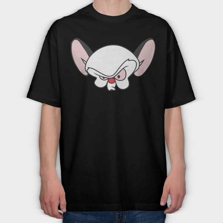 Cartoon Retro Pinky and Cerebro 2, Tricou Oversize Barbati (Unisex)