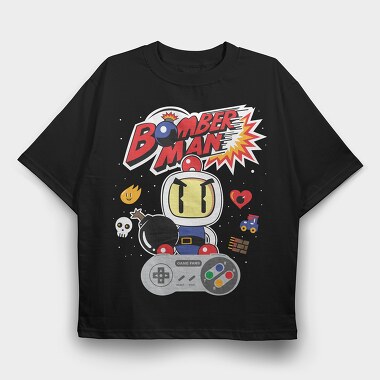 Bomberman, Tricou Oversize Barbati (Unisex)