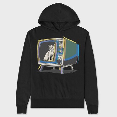 Cat Inside Tv, Hanorac Oversize Barbati (Unisex)