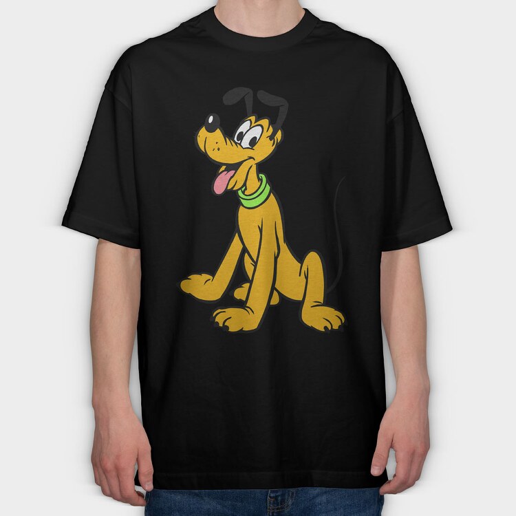 Cartoon Retro Pluto 5, Tricou Oversize Barbati (Unisex)
