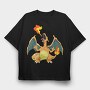 Cartoon Retro Pokemon 6, Tricou Oversize Barbati (Unisex)