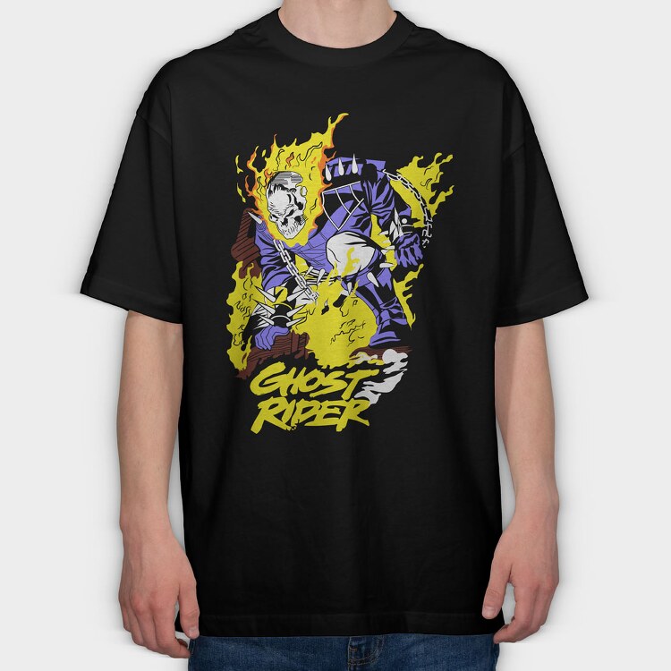 Ghost Rider 4, Tricou Oversize Barbati (Unisex)