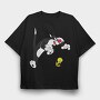 Cartoon Retro Silvestre 1, Tricou Oversize Barbati (Unisex)
