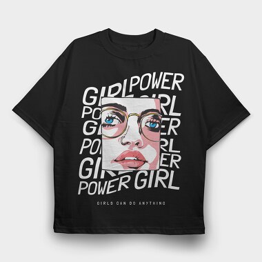 Girl Power, Tricou Oversize Barbati (Unisex)