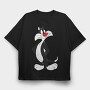 Cartoon Retro Silvestre 3, Tricou Oversize Barbati (Unisex)