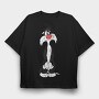 Cartoon Retro Silvestre 4, Tricou Oversize Barbati (Unisex)